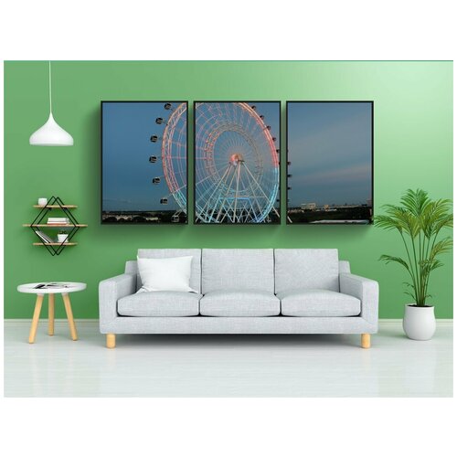 фото Набор модулных постеров для интерьера "развлечение, архитектуры, достопримечательности" 60x90 см. в тубусе, без рамки lotsprints