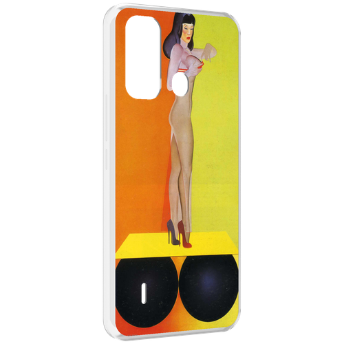 Чехол MyPads девушка на шарах женский для ITEL A49 / A58 / A58 Pro задняя-панель-накладка-бампер