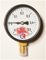 Мановакуумметр от -0,1МРа до +0,5МРa, 63 мм, М12х1,5, снизу, корпус сталь