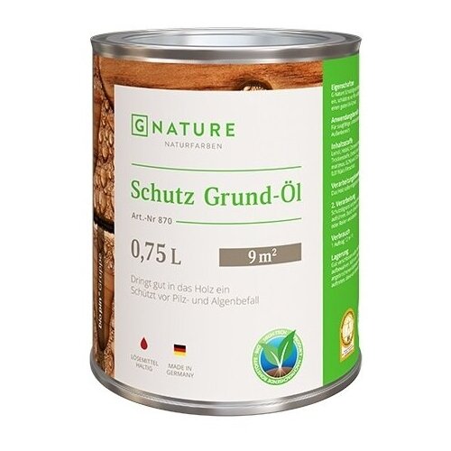 Gnature Грунт-масло защитный GNature 870 Schutz Grund-Öl 10 л.