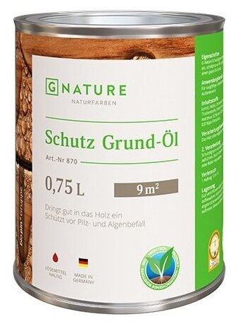 фото Gnature Грунт-масло защитный GNature 870 Schutz Grund-Öl 0,75 л.