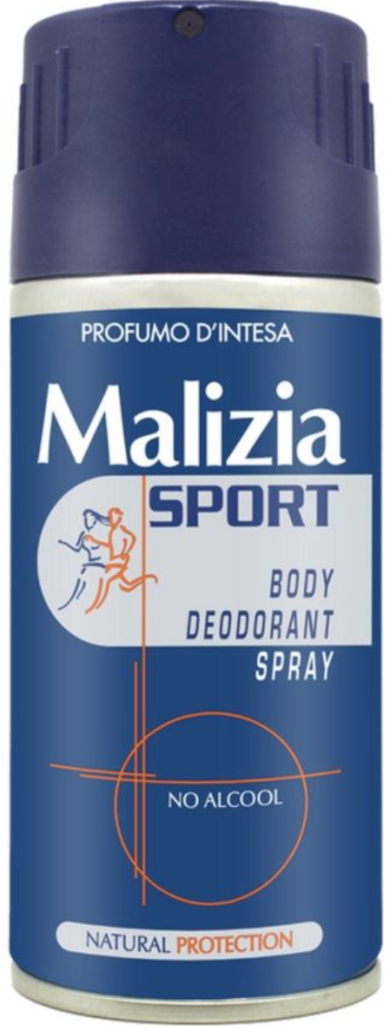 Мализия Спорт / Malizia Sport - Дезодорант-спрей мужской для тела No Alcohol 150 мл