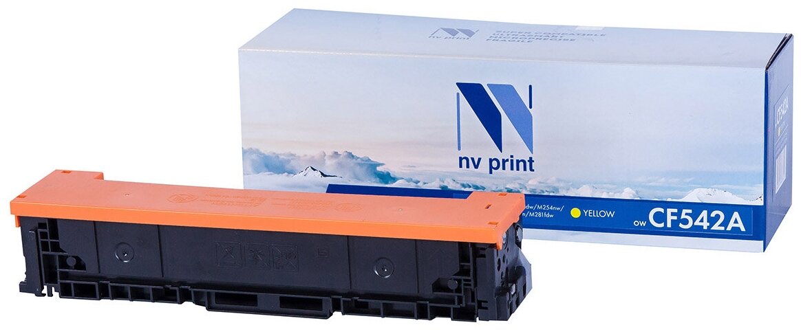 Лазерный картридж NV Print NV-CF542AY для HP Color LaserJet Pro M254dw, M254nw, MFP M280nw, M281fdn (совместимый, жёлтый, 1300 стр.)