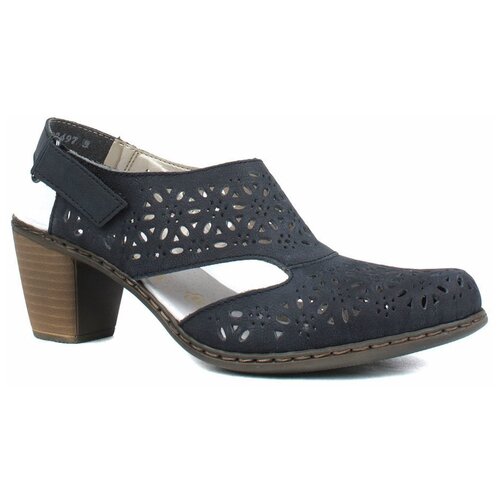 фото Босоножки rieker, размер 41, синий