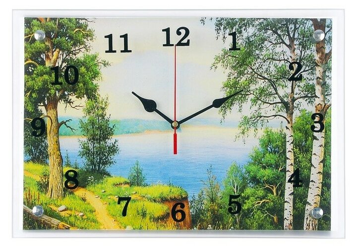Часы настенные, серия: Природа, "Озеро", 25х35 см 1063675
