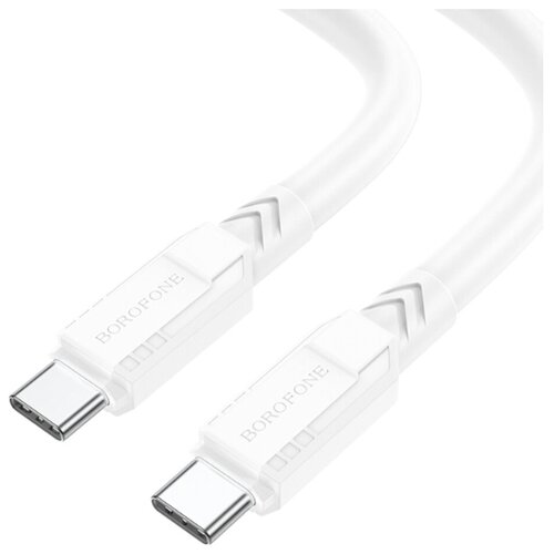 Кабель USB-C/USB-C BOROFONE BX81 1.0м, 60W, White кабель usb c usb c borofone bx81 1 0м 60w black