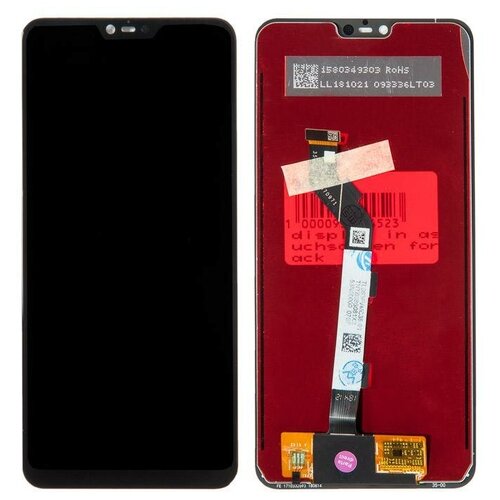 Дисплей в сборе с тачскрином для Xiaomi Mi 8 Lite, черный (100%) задняя крышка для xiaomi mi8 lite синяя