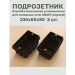 Коробка монтажная установочная (подрозетник) для сплошных стен ANAM (Legrand) 2 шт. - изображение