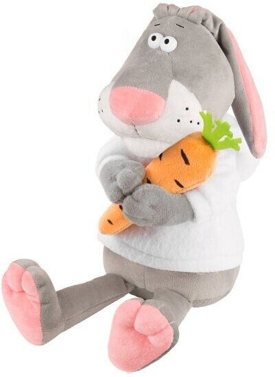 Мягкая игрушка Maxitoys Кролик Семёныч в Худи с Морковкой, 20 см