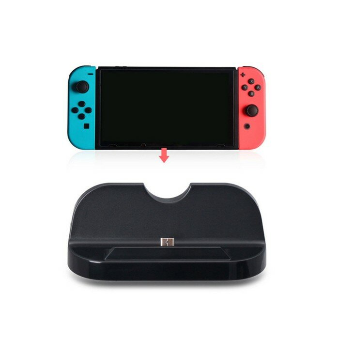 Зарядная станция для 2-х геймпадов Dobe TNS-855, Charge Stand для Nintendo Switch, чёрная