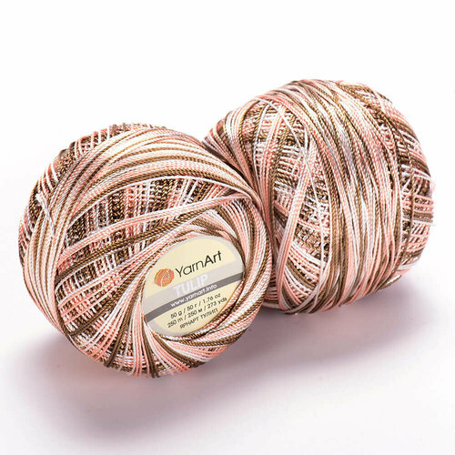 Пряжа YarnArt Tulip | Пряжа Yarnart Tulip - 460 персик/бел/беж | 6шт упаковка | Микрофибра: 100%