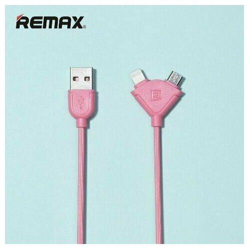 Дата кабель REMAX 2 в 1 Lightning/micro USB Souffle RC-031T