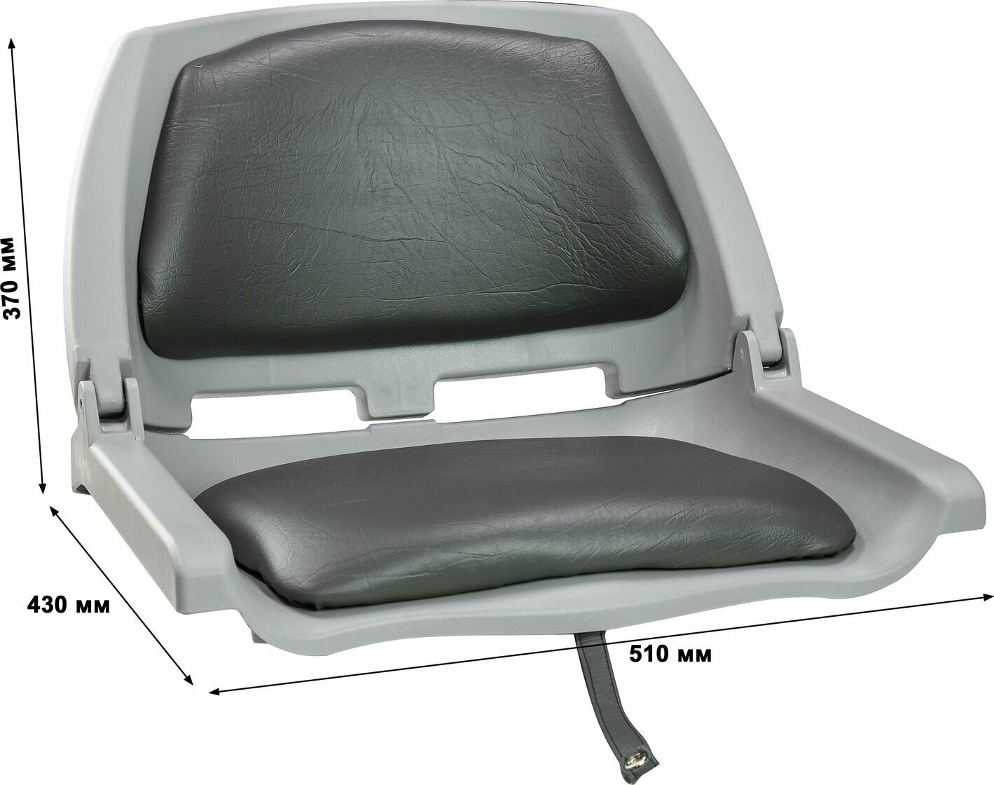 Кресло складное мягкое TRAVELER, цвет серый/черный 1061113C