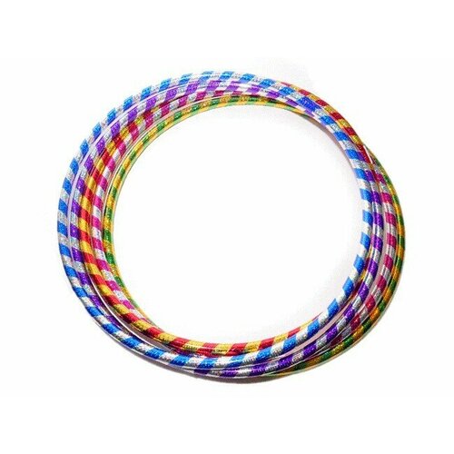 Обруч пластиковый в обмотке Диаметр 55 см Цвет голубойсеребро 719₽