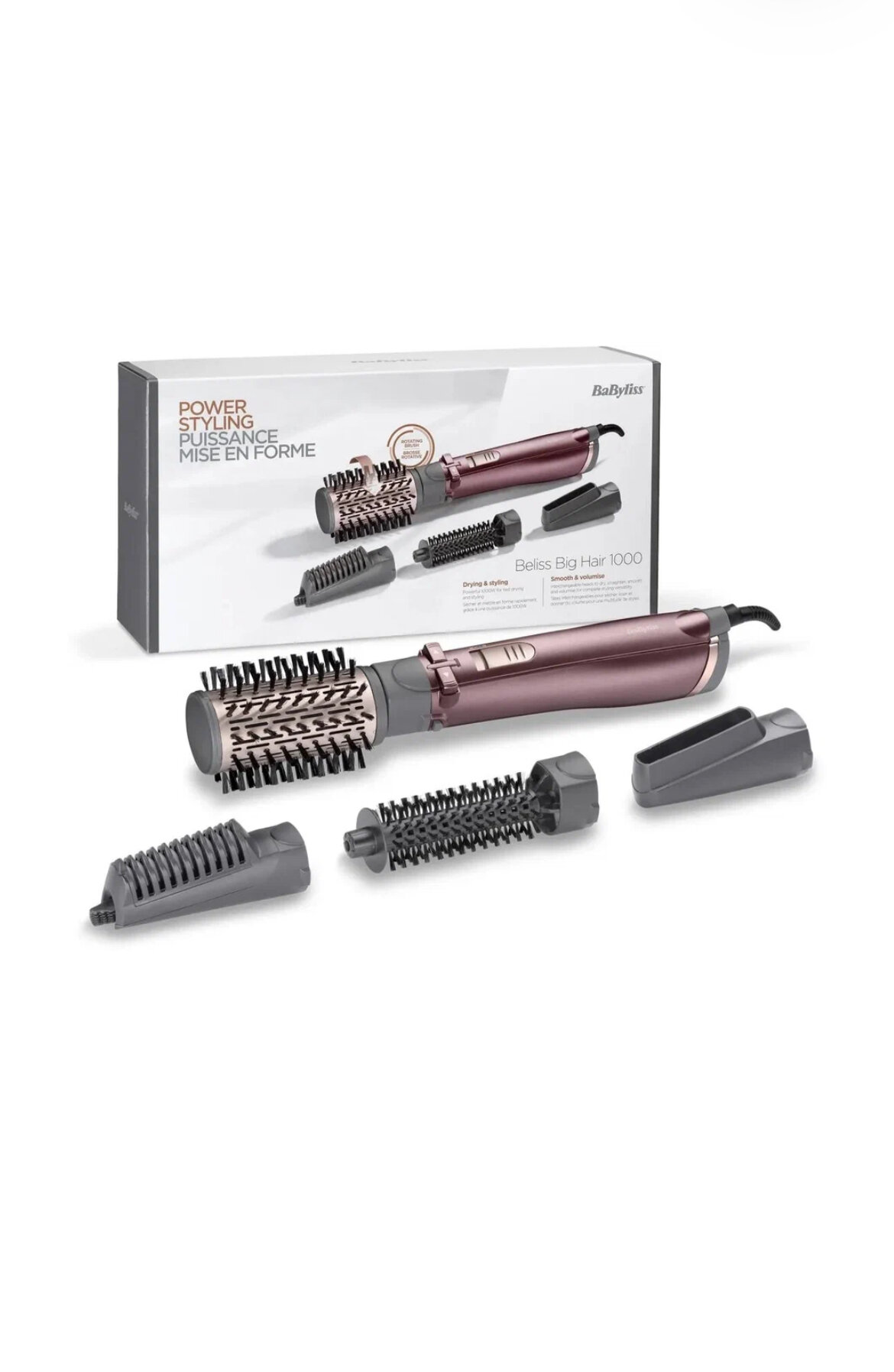 Фен-щетка BaByliss AS960E, розовый