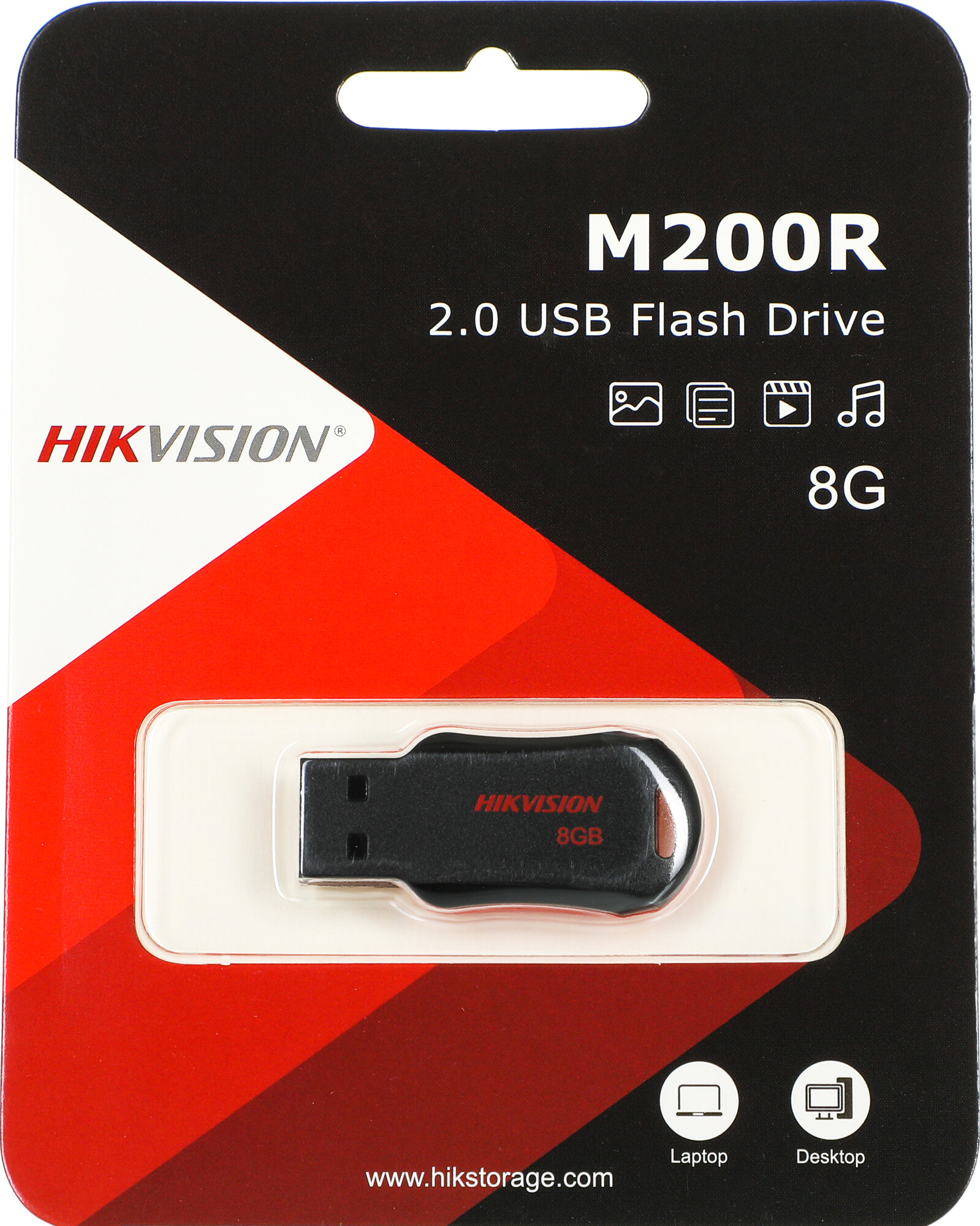 Флешка Hikvision HS-USB-M200R/32G 32ГБ USB2.0 черный - фото №6