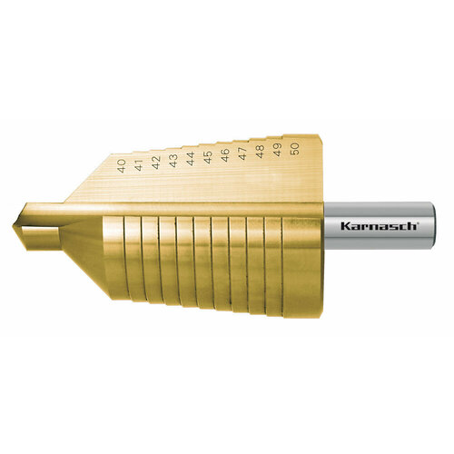 Сверло ступенчатое с покрытием TiN-GOLD Karnasch 40-50 мм 23853₽