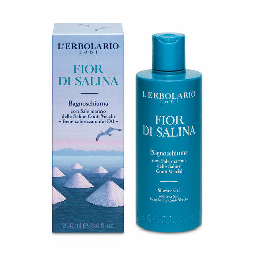 LERBOLARIO Гель для душа очищающий тонизирующий Fior di Salina Shower Gel 250мл