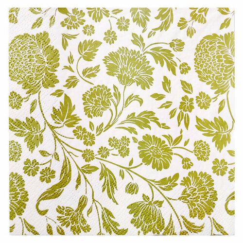 Салфетки boquet анжелика золото на белом 3-слойные 33х33см 20шт 599₽