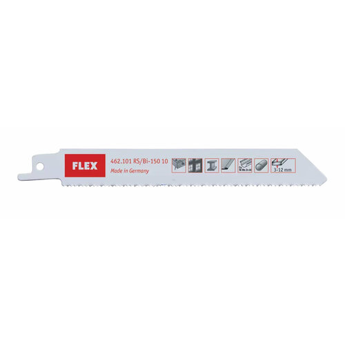 Полотно для сабельной пилы по металлу девеву пластмассе Flex RS/BI-150 10 VE5
