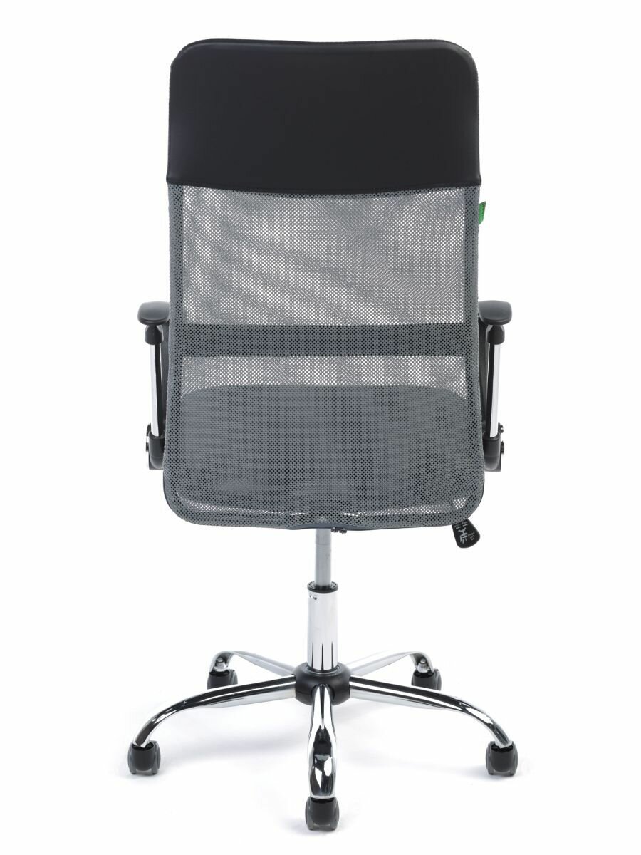 Кресло офисное Riva Chair RCH 8074 Чёрная ткань/Серая сетка (DW-04)