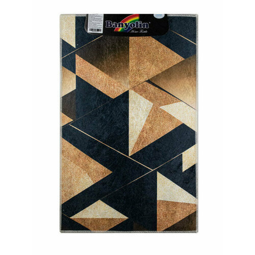 Коврик санакс 00843 дизайнерский золотые треугольники одинарный 550х900 мм 903₽