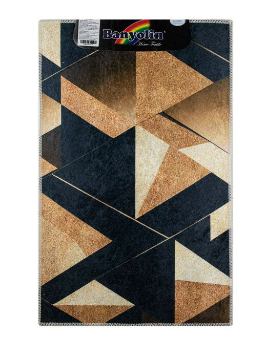 фото Коврик санакс 00843 дизайнерский золотые треугольники одинарный 550х900 мм