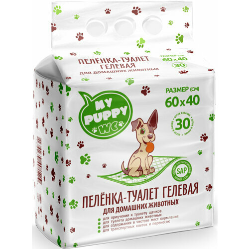 My Puppy WC Пеленка-туалет гелевая д/домашних животных 60*40*30шт 20%