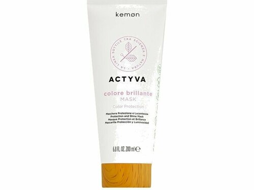 Интенсивная маска для защиты цвета и блеска окрашенных волос Kemon Actyva Colore Brillante Mask Velian