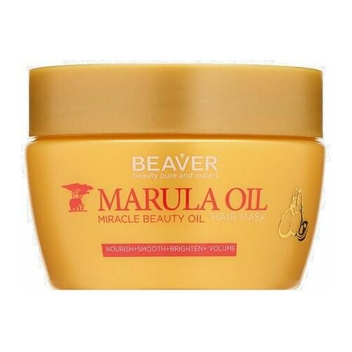 Восстанавливающая маска для волос Beaver Marula Oil маска для роста волос с маслом марулы 2 в 1 сила и блеск meoli 400 мл