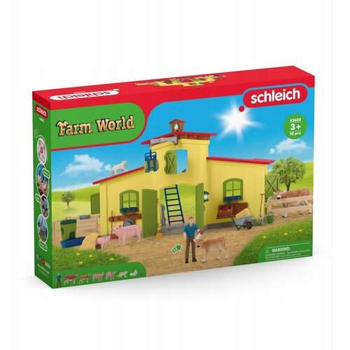 Фигурки Schleich Farm World Большая ферма с животными и аксессуарами 42605