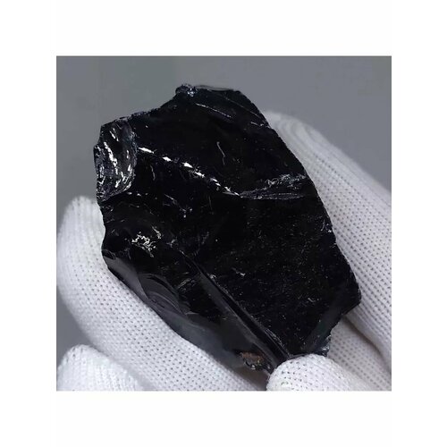 Черный обсидиан природный кристалл 3-4 см 1 шт 380₽