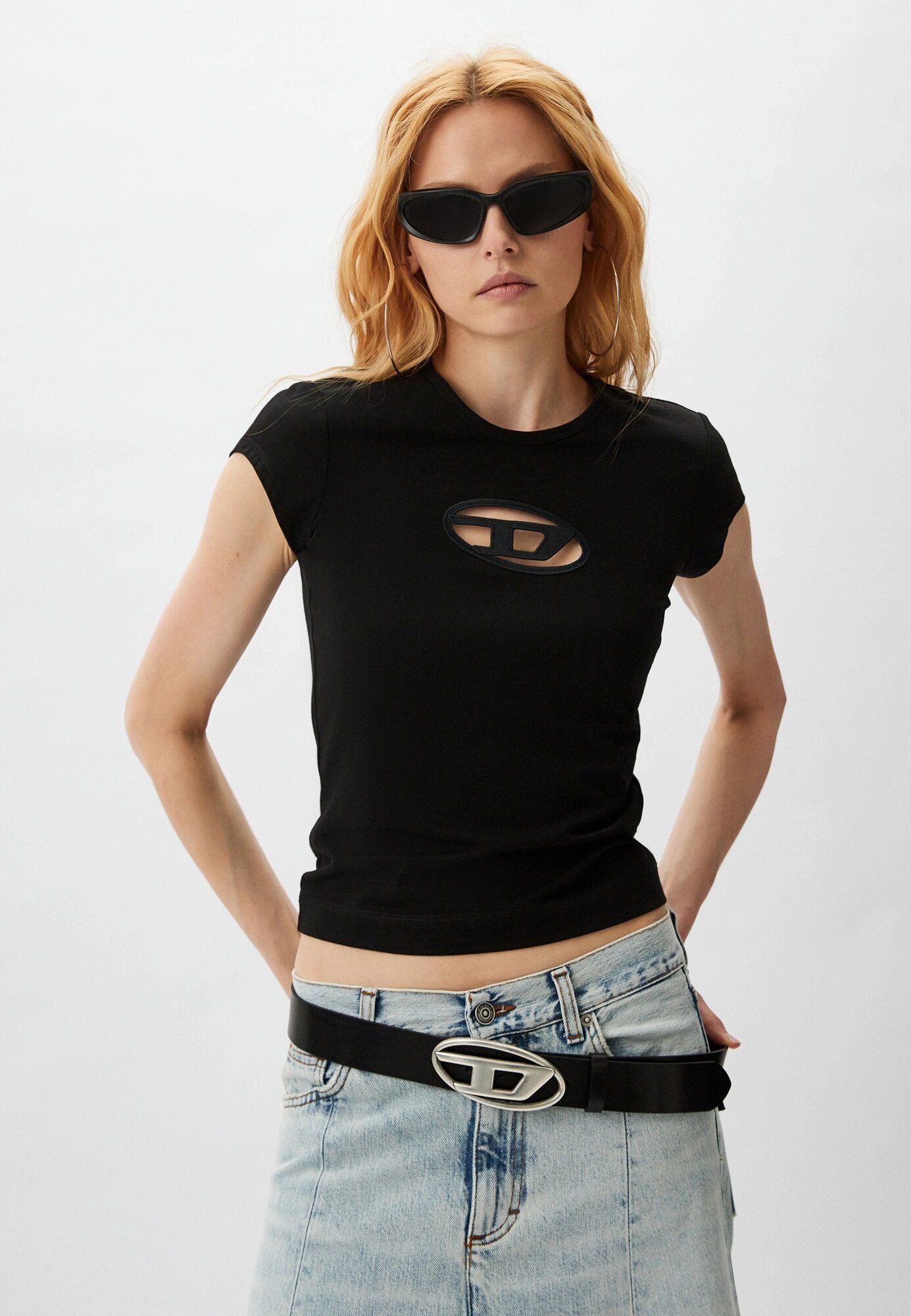 Футболка DIESEL, размер 38-40, черный