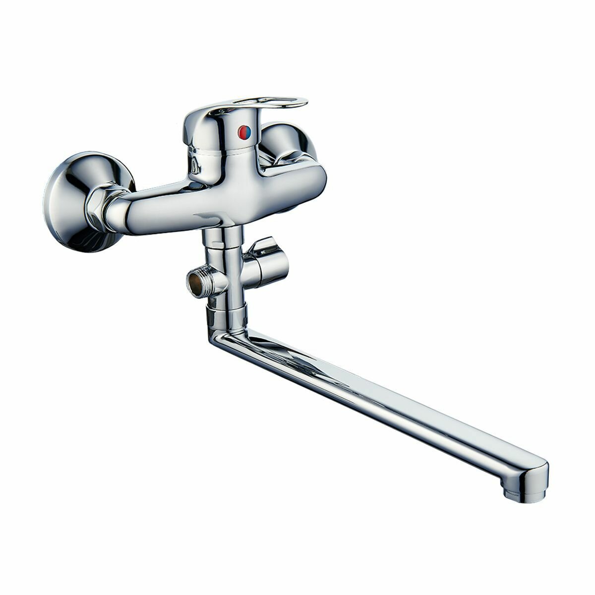 Смеситель для ванны с душем Roegen RB110B  с длинным изливом  хром