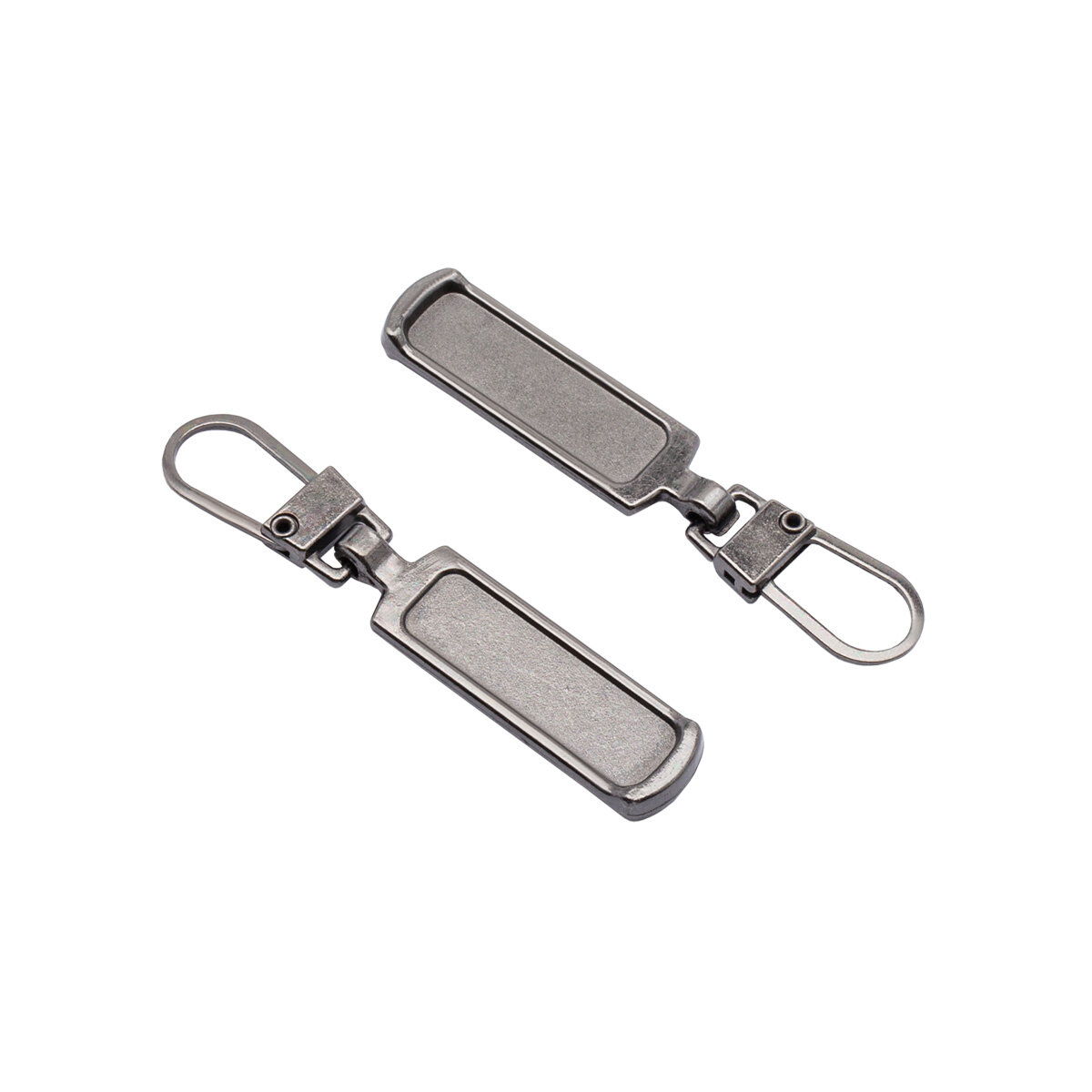 Пуллер для молнии с карабином, 9*48 мм, 10 шт, металлический, Айрис (черный никель)