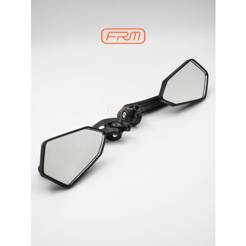 Зеркала с переходниками 8 мм 10 мм на мотоцикл скутер мопед квадроцикл для мотоциклиста черные матовые 1659₽