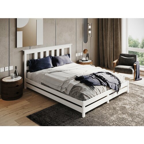 Кровать двуспальная IRINA 140х200, берёза