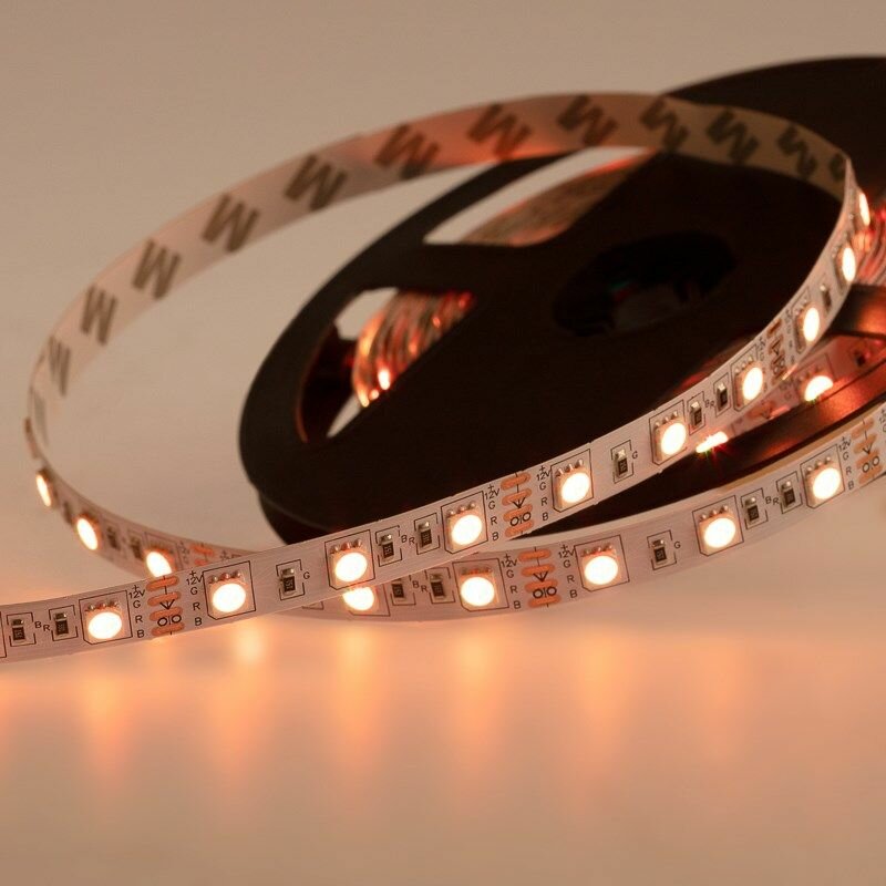 Лента светодиодная 12В SMD5050 RGB 5м IP20 LAMPER