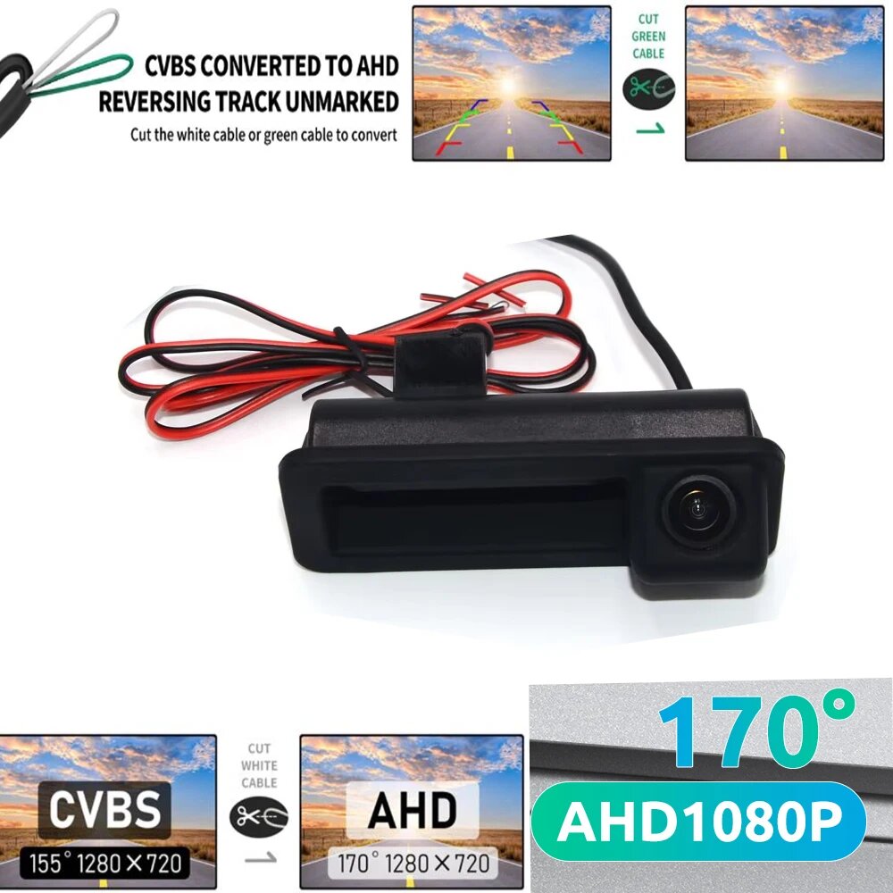 Автомобильная камера заднего вида CVBS 170 градусов AHD1080P для Ford Focus 2C 3C Sedan CVBS-NTSC