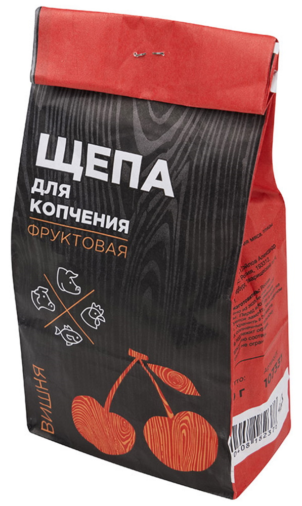 Щепа для копчения ECOS / Экос Вишня для приготовления мяса рыбы и птицы из древесины фруктовых пород 200г / товары для дома