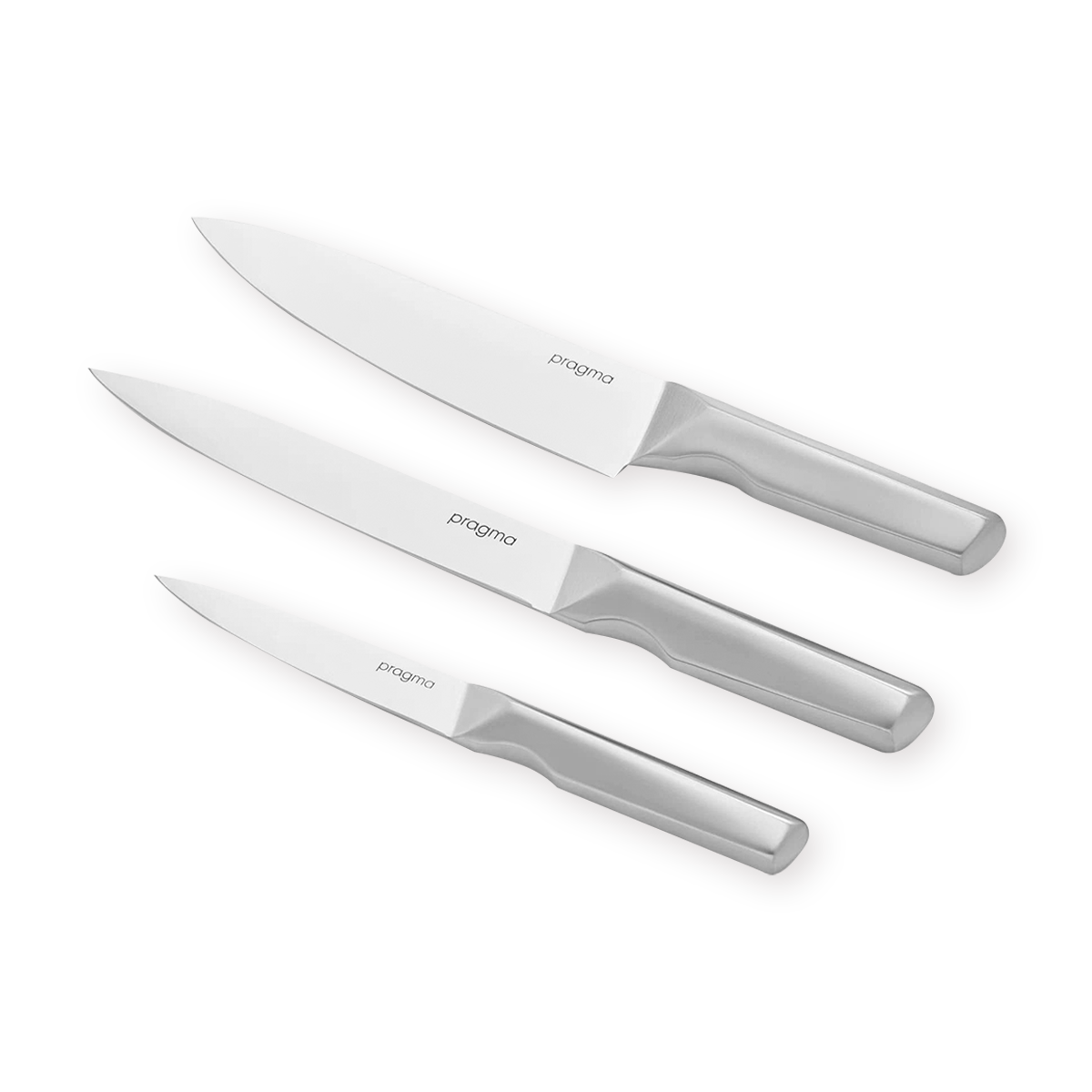 Набор ножей Pragma Rangul, стальные, 3 шт, серебристого цвета