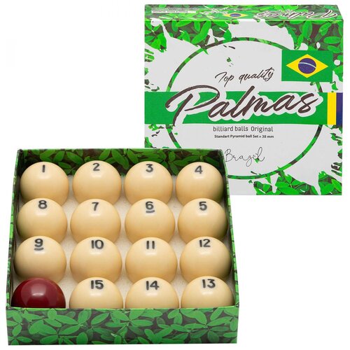 Palmas Детские бильярдные шары для русского бильярда Palmas 38 мм