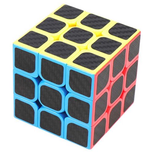 Головоломка кубик 3*3*3 (карбон) Magic Cube colorful magic cube little magic bean rotating cube kids stress relief toy for adults kids plastic 5 7 12 15 years mini cube
