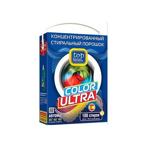 Top House Color Ultra Концентрированный стиральный порошок 4.5 кг на 100 стирок