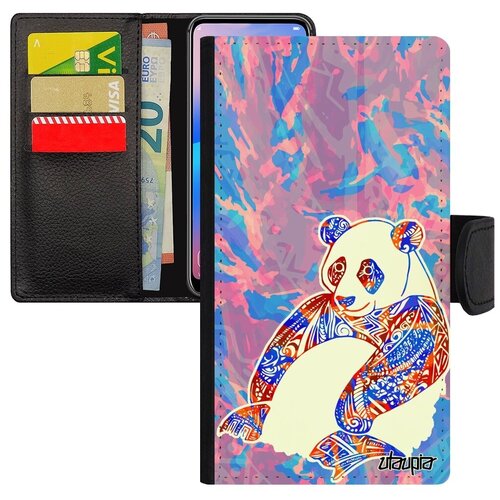 фото Красивый чехол книжка на телефон // iphone 7 // "панда" большая китайский, utaupia, розовый