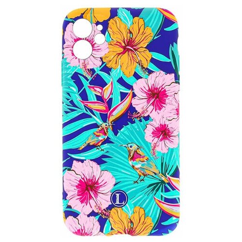 фото Силиконовый чехол luxo для apple iphone 12 mini с рисунком цветы h10