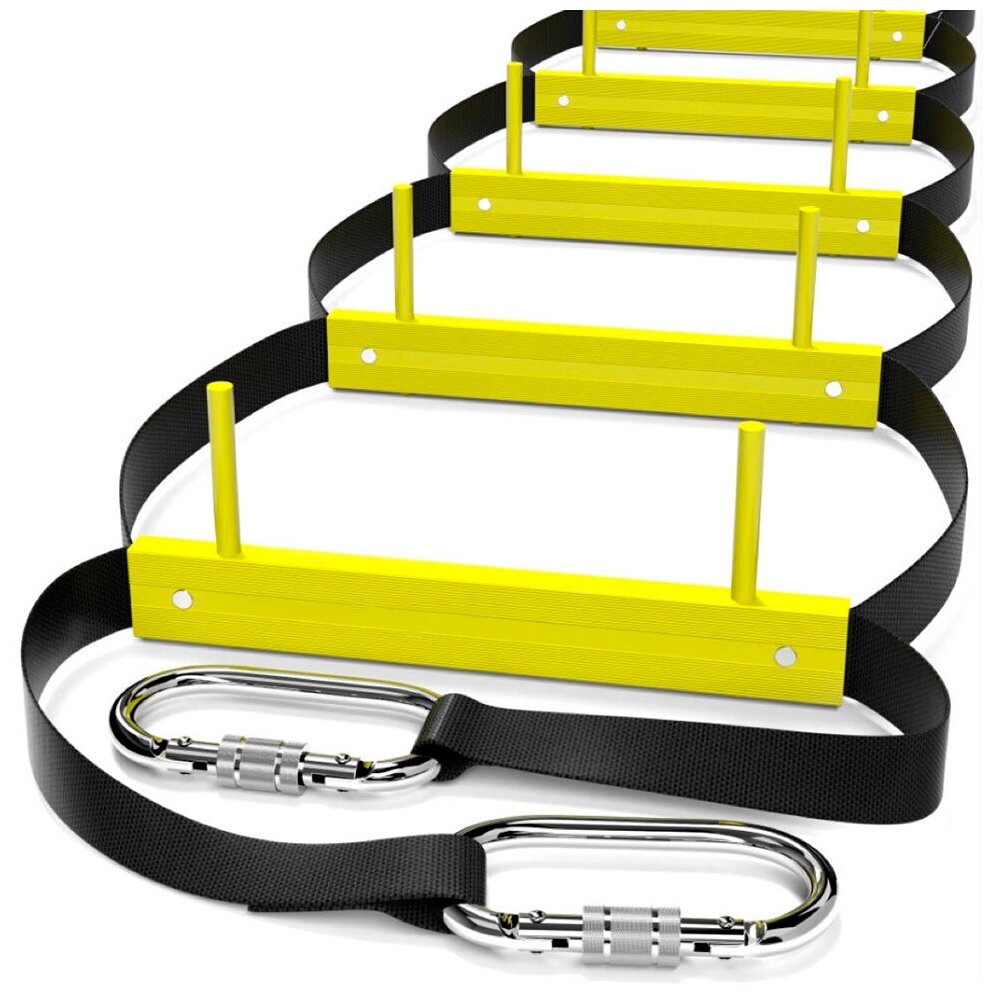 фото Спасательная лестница с алюминиевыми перекладинами 10м