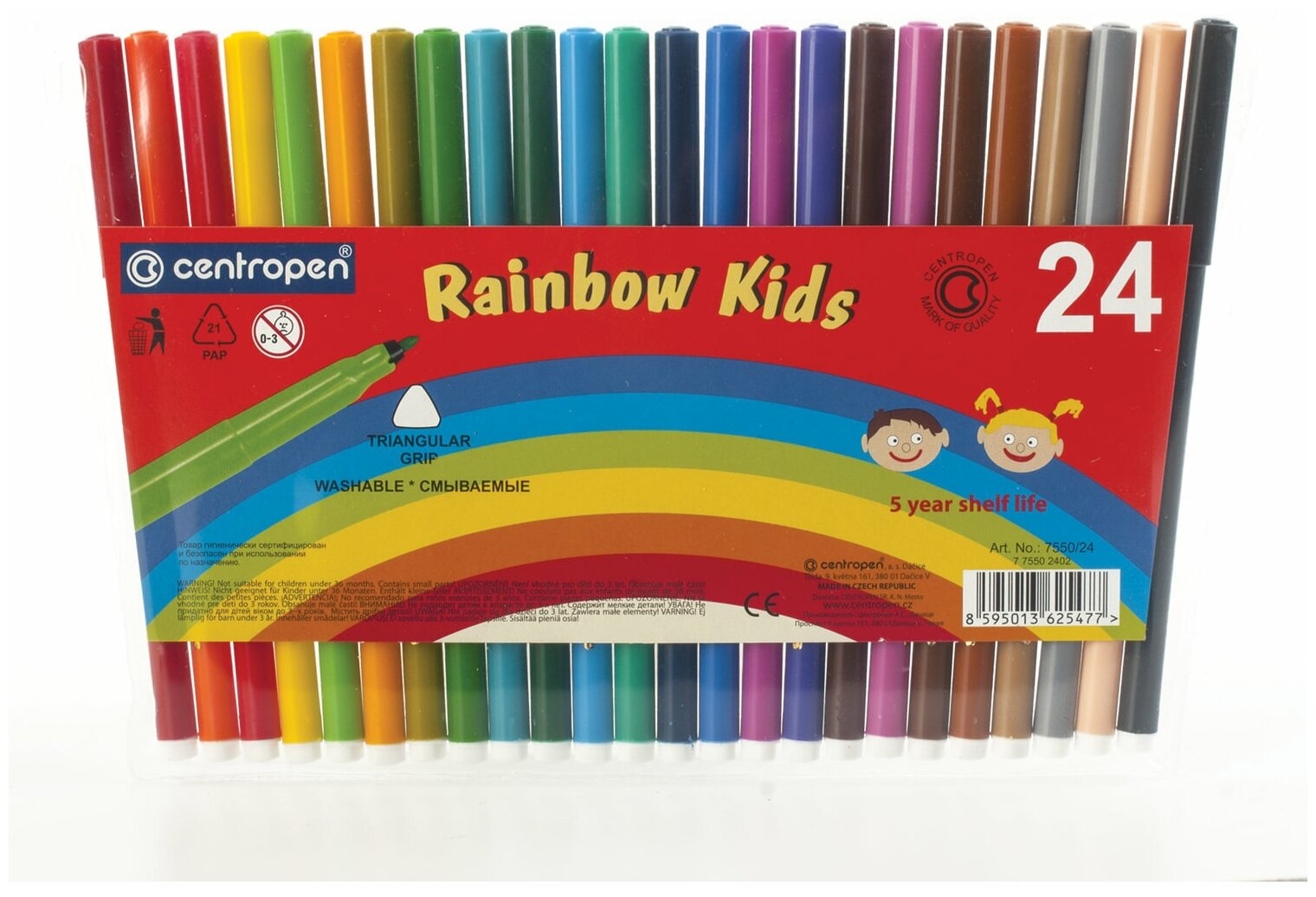 Фломастеры Centropen Rainbow Kids 24 цвета - фото №7