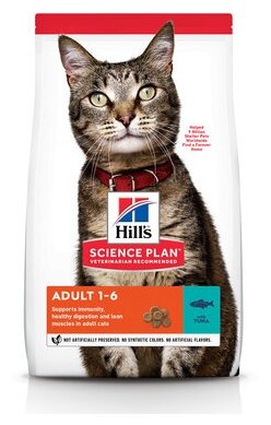 Hills Science Plan Сухой корм для взрослых кошек с тунцом (Adult Tuna) 604717 0,3 кг 38198 (1 шт)