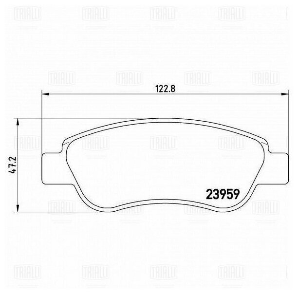 Колодки торм. для а/м Peugeot 107 (05-)/Citroen C1 (05-) диск. перед. (PF 4316), TRIALLI PF4316